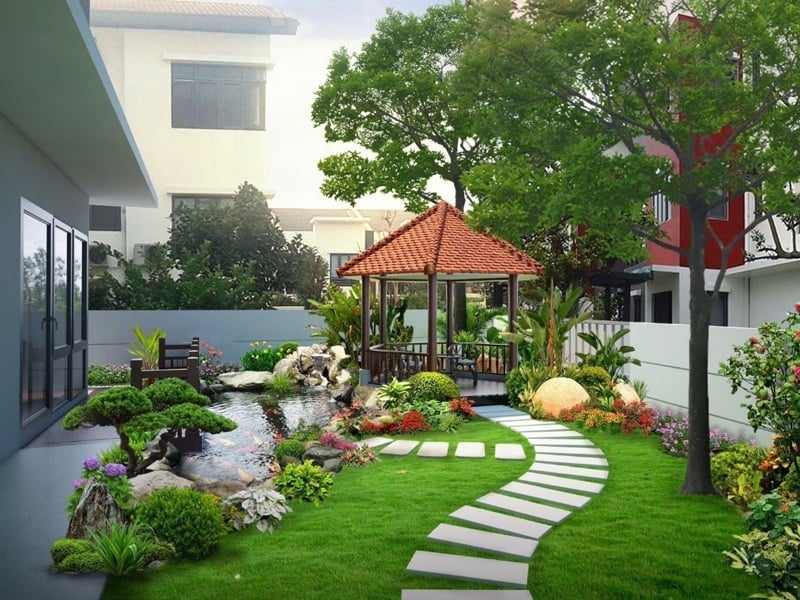 So sánh sân vườn sạch và bẩn